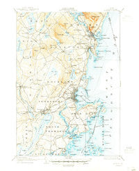 Rockland Maine Historical topographic map, 1:62500 scale, 15 X 15 Minute, Year 1906