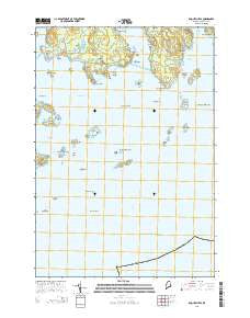 Roque Bluffs Maine Current topographic map, 1:24000 scale, 7.5 X 7.5 Minute, Year 2014