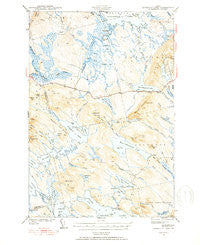 Scraggly Lake Maine Historical topographic map, 1:62500 scale, 15 X 15 Minute, Year 1941