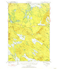 Scraggly Lake Maine Historical topographic map, 1:62500 scale, 15 X 15 Minute, Year 1941