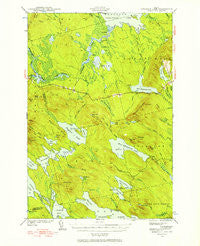 Scraggly Lake Maine Historical topographic map, 1:62500 scale, 15 X 15 Minute, Year 1941