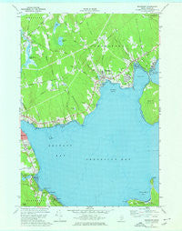 Searsport Maine Historical topographic map, 1:24000 scale, 7.5 X 7.5 Minute, Year 1973