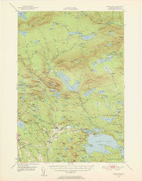 Sebec Lake Maine Historical topographic map, 1:62500 scale, 15 X 15 Minute, Year 1950