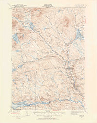 Sebec Maine Historical topographic map, 1:62500 scale, 15 X 15 Minute, Year 1940
