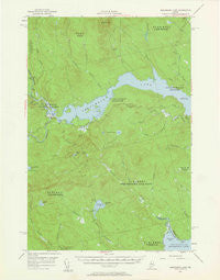 Seboomook Lake Maine Historical topographic map, 1:62500 scale, 15 X 15 Minute, Year 1954