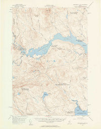 Seboomook Lake Maine Historical topographic map, 1:62500 scale, 15 X 15 Minute, Year 1954