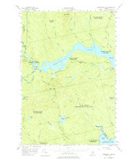 Seboomook Lake Maine Historical topographic map, 1:62500 scale, 15 X 15 Minute, Year 1954