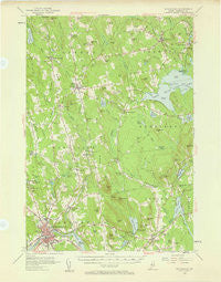 Skowhegan Maine Historical topographic map, 1:62500 scale, 15 X 15 Minute, Year 1955