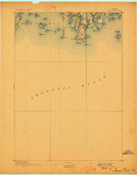 Small Point Maine Historical topographic map, 1:62500 scale, 15 X 15 Minute, Year 1893