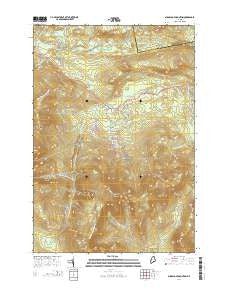 Sugarloaf Mountain Maine Current topographic map, 1:24000 scale, 7.5 X 7.5 Minute, Year 2014