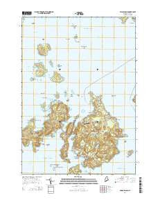 Swans Island Maine Current topographic map, 1:24000 scale, 7.5 X 7.5 Minute, Year 2014
