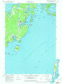 Tenants Harbor Maine Historical topographic map, 1:24000 scale, 7.5 X 7.5 Minute, Year 1955