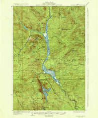 Umsaskis Lake Maine Historical topographic map, 1:62500 scale, 15 X 15 Minute, Year 1935