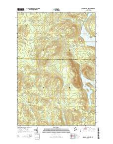 Umsaskis Lake West Maine Current topographic map, 1:24000 scale, 7.5 X 7.5 Minute, Year 2014