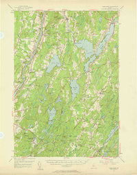 Vassalboro Maine Historical topographic map, 1:62500 scale, 15 X 15 Minute, Year 1956
