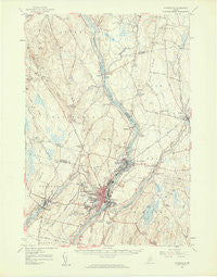 Waterville Maine Historical topographic map, 1:62500 scale, 15 X 15 Minute, Year 1957