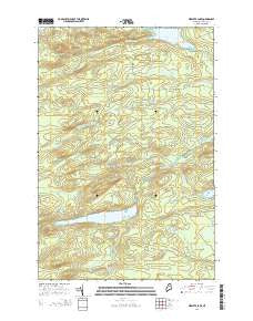 Webster Lake Maine Current topographic map, 1:24000 scale, 7.5 X 7.5 Minute, Year 2014