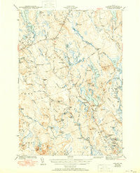 Wesley Maine Historical topographic map, 1:62500 scale, 15 X 15 Minute, Year 1943