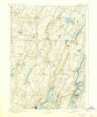 Wiscasset Maine Historical topographic map, 1:62500 scale, 15 X 15 Minute, Year 1893