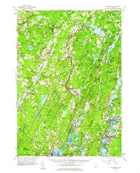 Wiscasset Maine Historical topographic map, 1:62500 scale, 15 X 15 Minute, Year 1957