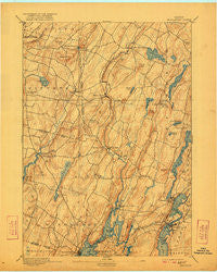 Wiscasset Maine Historical topographic map, 1:62500 scale, 15 X 15 Minute, Year 1893