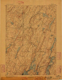 Wiscasset Maine Historical topographic map, 1:62500 scale, 15 X 15 Minute, Year 1893