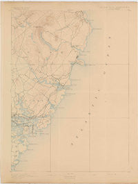 York Maine Historical topographic map, 1:62500 scale, 15 X 15 Minute, Year 1893