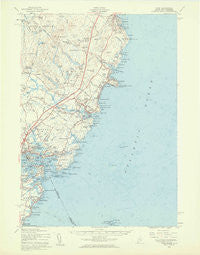 York Maine Historical topographic map, 1:62500 scale, 15 X 15 Minute, Year 1956