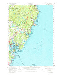 York Maine Historical topographic map, 1:62500 scale, 15 X 15 Minute, Year 1956