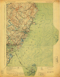 York Maine Historical topographic map, 1:62500 scale, 15 X 15 Minute, Year 1920