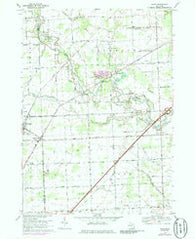 Adair Michigan Historical topographic map, 1:24000 scale, 7.5 X 7.5 Minute, Year 1968