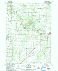 Adair Michigan Historical topographic map, 1:24000 scale, 7.5 X 7.5 Minute, Year 1991