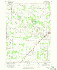 Adair Michigan Historical topographic map, 1:24000 scale, 7.5 X 7.5 Minute, Year 1968