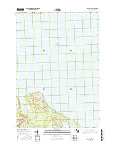 Adams Point Michigan Current topographic map, 1:24000 scale, 7.5 X 7.5 Minute, Year 2016