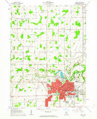 Adrian Michigan Historical topographic map, 1:24000 scale, 7.5 X 7.5 Minute, Year 1962
