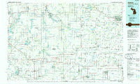 Adrian Michigan Historical topographic map, 1:100000 scale, 30 X 60 Minute, Year 1985