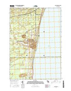 Alabaster Michigan Current topographic map, 1:24000 scale, 7.5 X 7.5 Minute, Year 2016