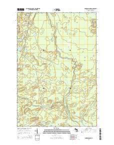 Anderson Lake Michigan Historical topographic map, 1:24000 scale, 7.5 X 7.5 Minute, Year 2014