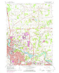Ann Arbor East Michigan Historical topographic map, 1:24000 scale, 7.5 X 7.5 Minute, Year 1965