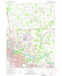 Ann Arbor East Michigan Historical topographic map, 1:24000 scale, 7.5 X 7.5 Minute, Year 1965