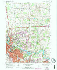 Ann Arbor East Michigan Historical topographic map, 1:24000 scale, 7.5 X 7.5 Minute, Year 1965