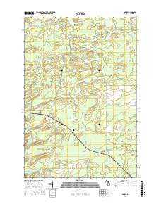 Arnold Michigan Current topographic map, 1:24000 scale, 7.5 X 7.5 Minute, Year 2017