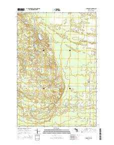 Auger Lake Michigan Historical topographic map, 1:24000 scale, 7.5 X 7.5 Minute, Year 2014
