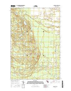 Auger Lake Michigan Current topographic map, 1:24000 scale, 7.5 X 7.5 Minute, Year 2017
