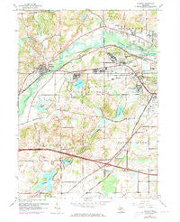Augusta Michigan Historical topographic map, 1:24000 scale, 7.5 X 7.5 Minute, Year 1961