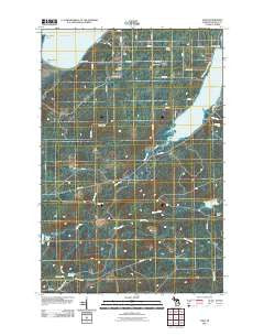 Aura Michigan Historical topographic map, 1:24000 scale, 7.5 X 7.5 Minute, Year 2011