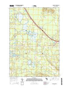 Backus Lake Michigan Historical topographic map, 1:24000 scale, 7.5 X 7.5 Minute, Year 2014
