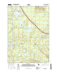Backus Lake Michigan Current topographic map, 1:24000 scale, 7.5 X 7.5 Minute, Year 2017
