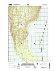Baie de Wasai Michigan Current topographic map, 1:24000 scale, 7.5 X 7.5 Minute, Year 2017