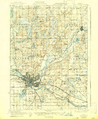 Battle Creek Michigan Historical topographic map, 1:62500 scale, 15 X 15 Minute, Year 1918